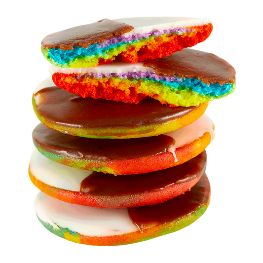 Rainbow Black & White Cookies - Snackmagic