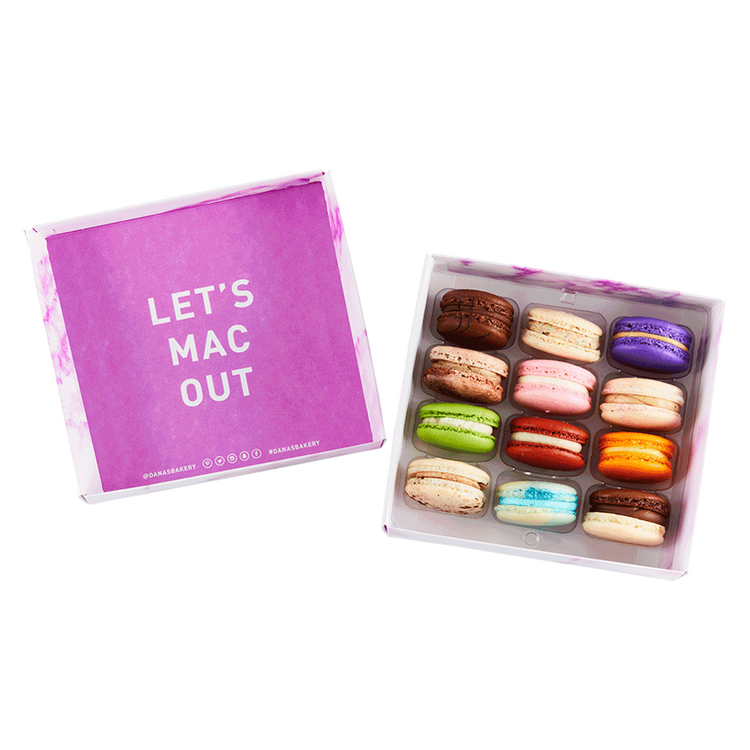 Macaron Marble Gift Box Variety 12 Pack - Snackmagic